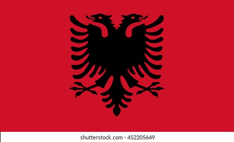 vector flag of Albania country