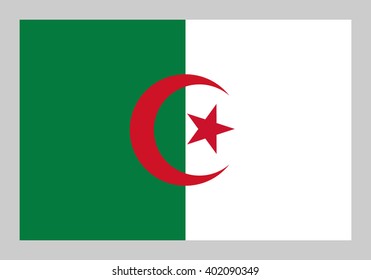 Vector flag of Algeria