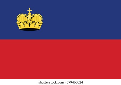 Vector flag of amazing Liechtenstein flag.