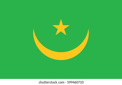 Vector flag of amazing Mauritania flag.