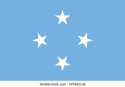 Vector flag of amazing Micronesian flag.