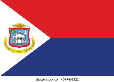 Vector flag of amazing Sint Maarten flag.