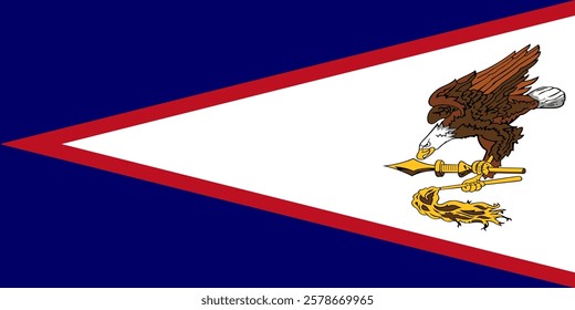 Vector flag of American Samoa. Accurate dimensions and official colors. This file is suitable for digital editing and printing of any size.