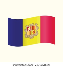 vector flag of Andorra national emblems