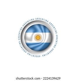Vector flag Argentina in Football World championship