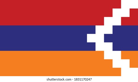 vector flag of Artsakh Republic