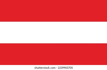 Vector flag of Austria. Accurate dimensions and official colors. Symbol of patriotism and freedom. This file is suitable for digital editing and printing of any size.