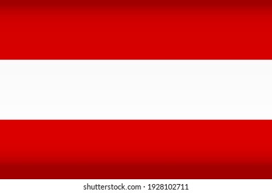 Vector flag of Austria. Color symbol isolated on white background. Austria flag image.