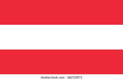Vector flag of Austria. National symbol of Austria.