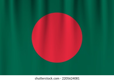 Vector flag of Bangladesh. Bangladesh waving flag background.