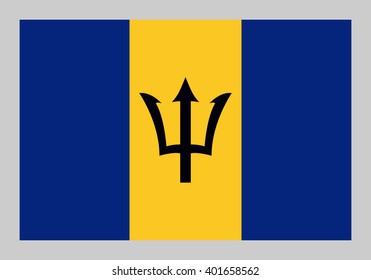 Vector flag of Barbados
