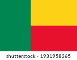 Vector flag of Benin. Accurate dimensions and official colors. Symbol of patriotism and freedom. This file is suitable for digital editing and printing of any size.