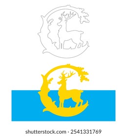 Vector Flag of Berkshire County, England
