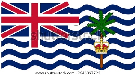 Vector flag of The British Indian Ocean Territory, a country in Indian Ocean. Accurate dimensions and official colors. This file is suitable for digital editing and printing of any size.