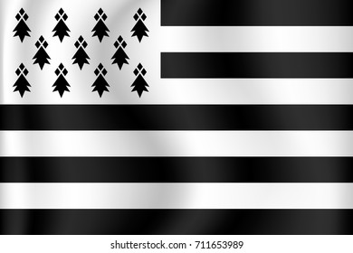 Vector flag of Brittany
