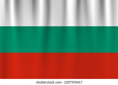 Bandera vectorial de Bulgaria. Bulgaria ondeando el fondo de la bandera.
