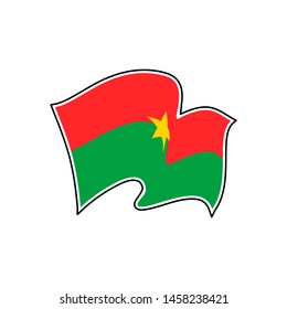 Vector flag of Burkina Faso. Burkina Faso vector flag. Ouagadougou