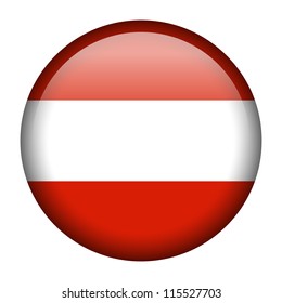 Vector flag button series - Austria