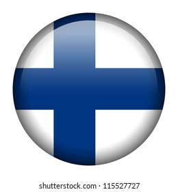 Vector flag button series - Finland