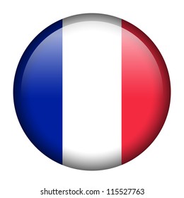 Vector flag button series - France