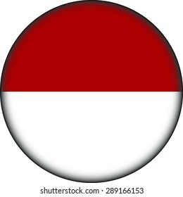 Vector flag button series - Indonesia