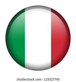 Vector flag button series - Italy