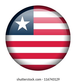 Vector flag button series - Liberia