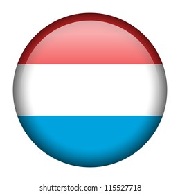 Vector flag button series - Luxembourg