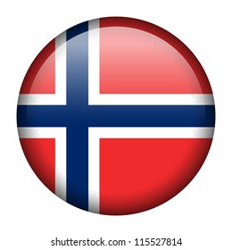 Vector flag button series - Norway