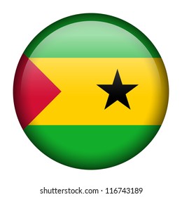 Vector flag button series - Sao Tome and Principe