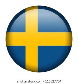 Vector flag button series - Sweden
