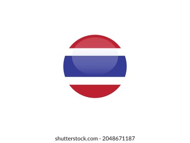 Serie de botones de la bandera del vector - Tailandia