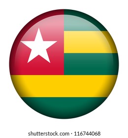 Vector flag button series - Togo