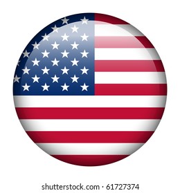 Vector flag button series - United States