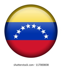 Vector flag button series - Venezuela
