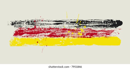 Vector flag by dirty brush