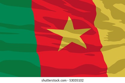 Vector flag of Cameroon