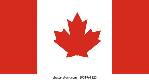 Vector flag of Canada. Accurate dimensions and official colors. Symbol of patriotism and freedom. This file is suitable for digital editing and printing of any size.
