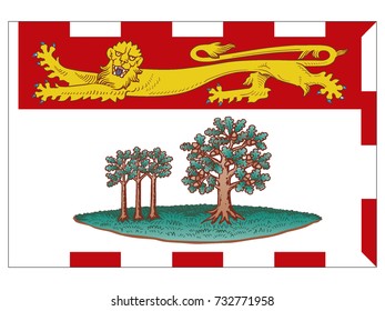 Vector flag of Canadian province of Prince Edward Island