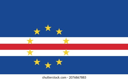 Vector flag of Cape Verde. Flat vector illustration
