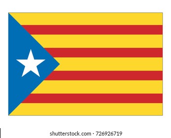 Vector flag of Catalonia