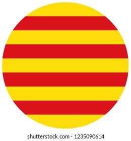 Vector flag of Catalonia. Catalonian flag. Autonomous community in Spain