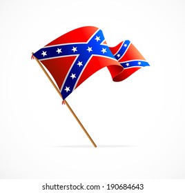 Vector Flag Of Confederate On White Background