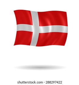 Vector flag of Denmark