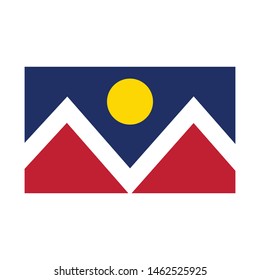 Vector Flag Denver Simple Flat Design Stock Vector (Royalty Free ...