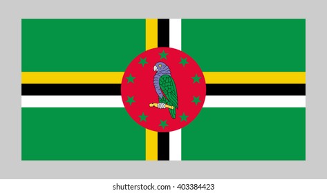Vector flag of Dominica