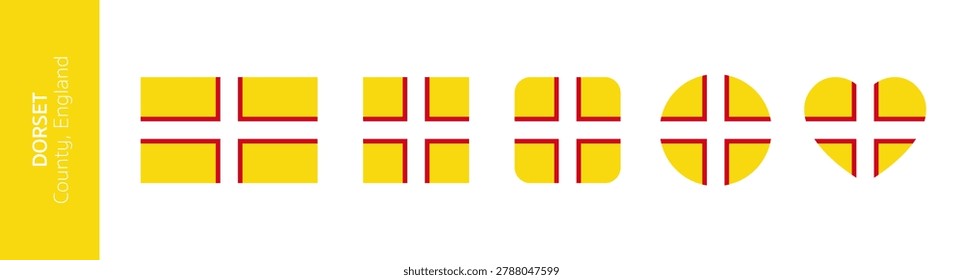 Vector Flag of Dorset or Dorsetshire county, England