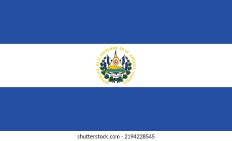 Vector flag of el Salvador.