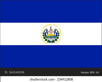 Vector flag of el salvador