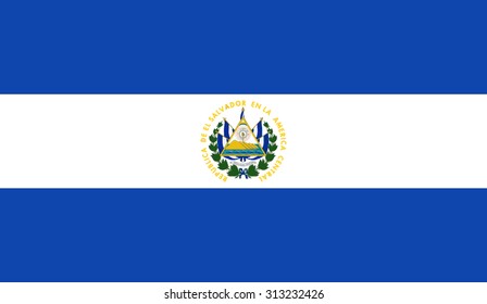 Vector flag of el salvador